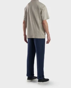 Navy Linen Trousers