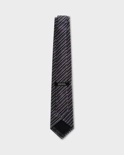 Navy Maroon And White Diagonal Stripe Tie