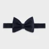 Navy Silk Bow Tie