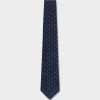 Navy Spotted Cotton Tie
