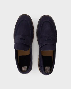 Navy Suede Espadrilles