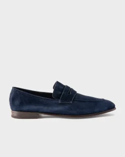 Navy Suede L'Asola Loafers