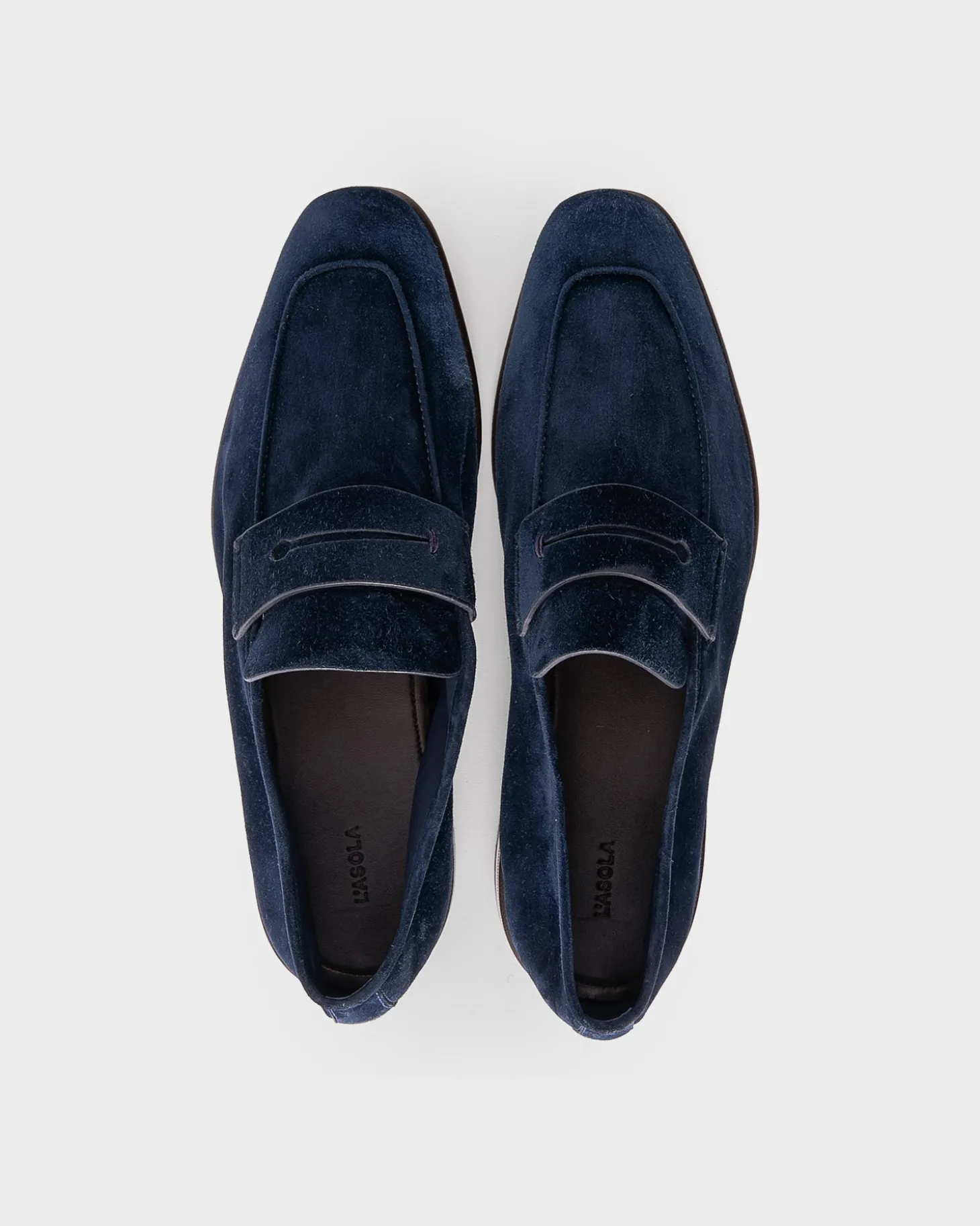 Navy Suede L'Asola Loafers