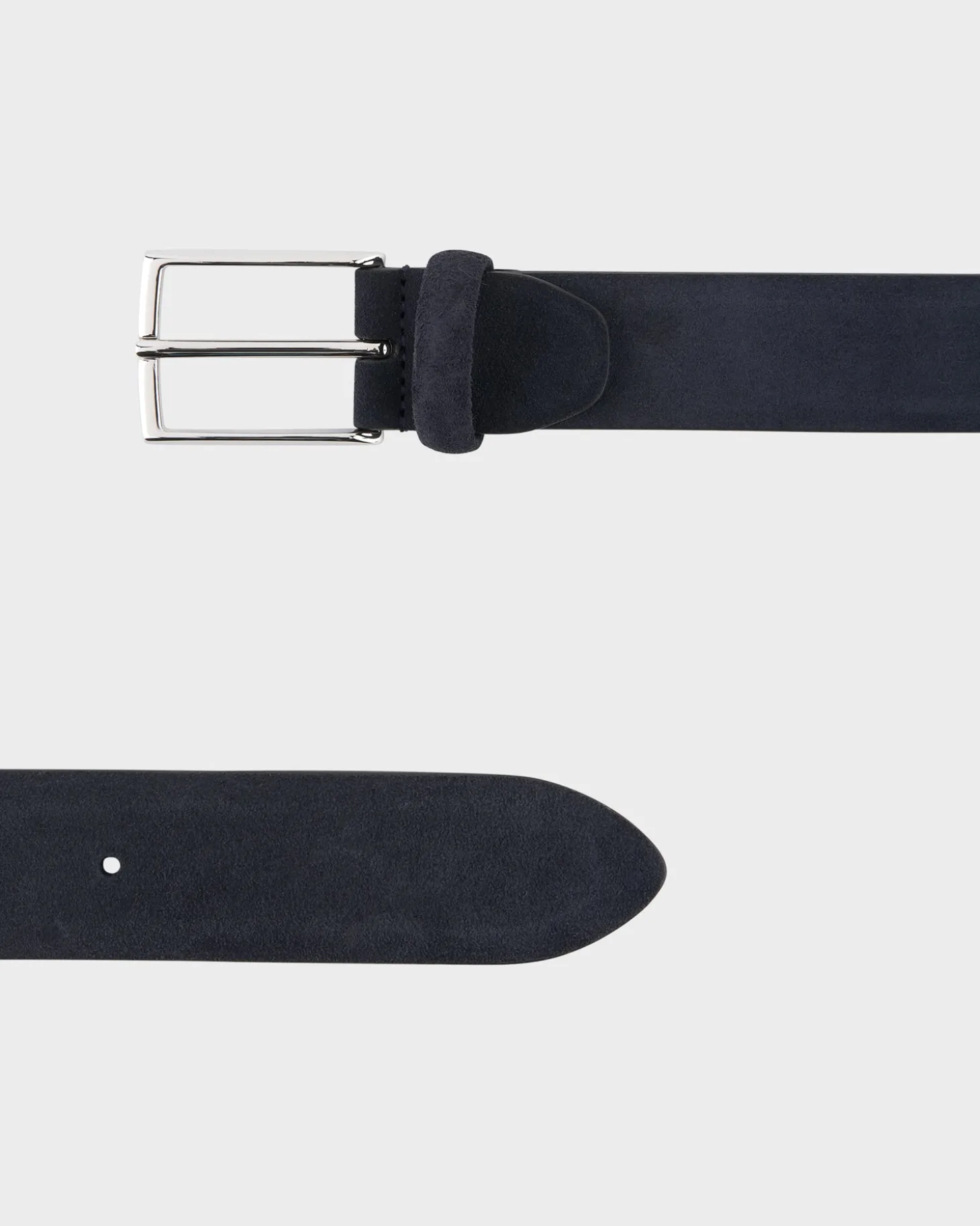 Navy Suede Leather Belt
