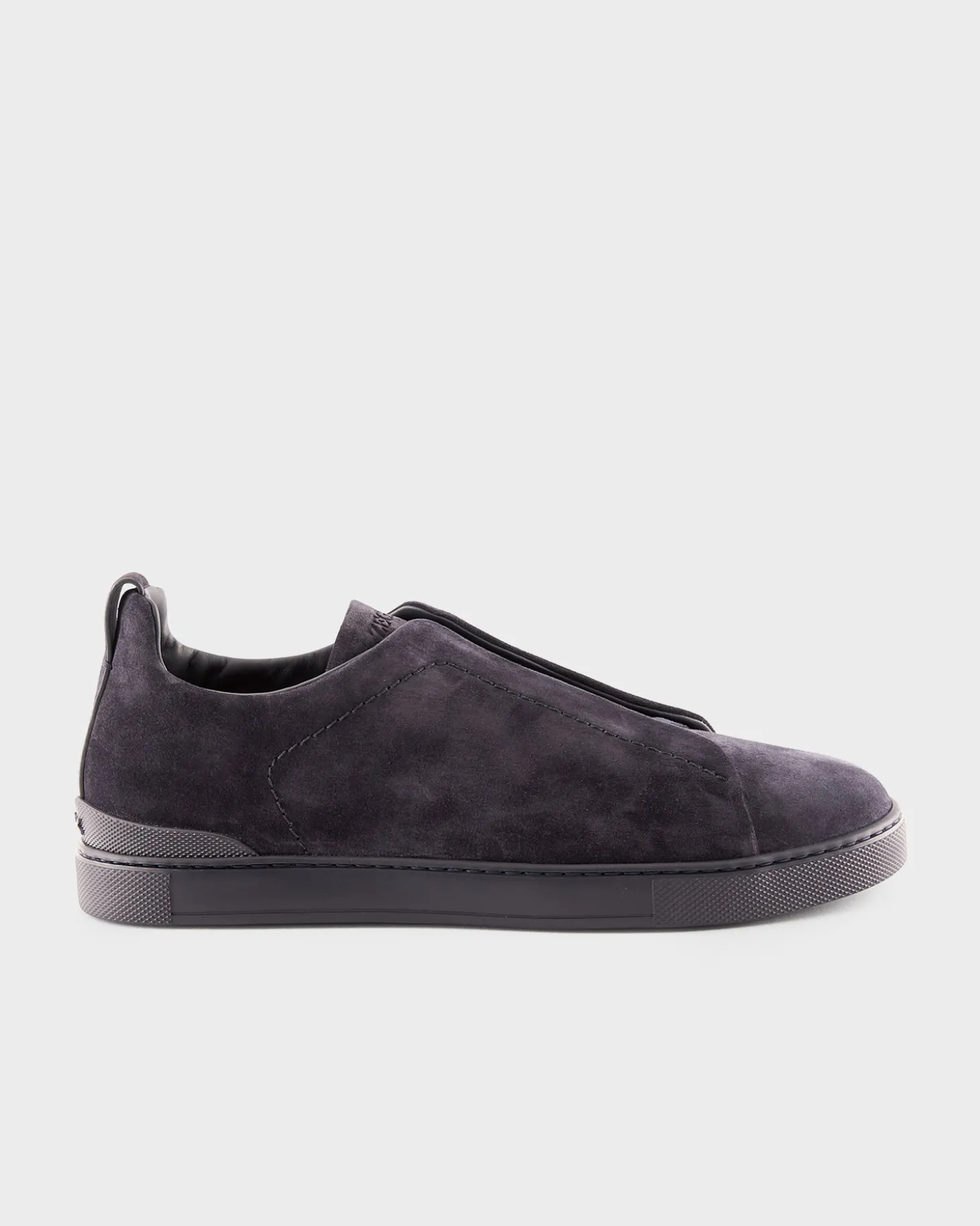 Navy Suede Triple Stitch Sneakers