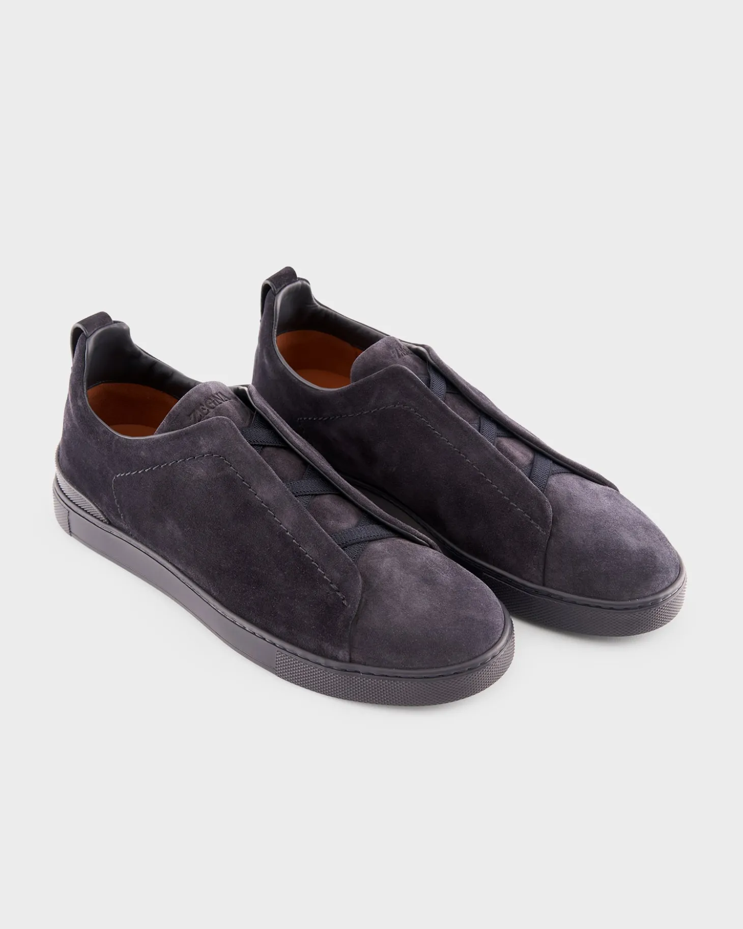 Navy Suede Triple Stitch Sneakers