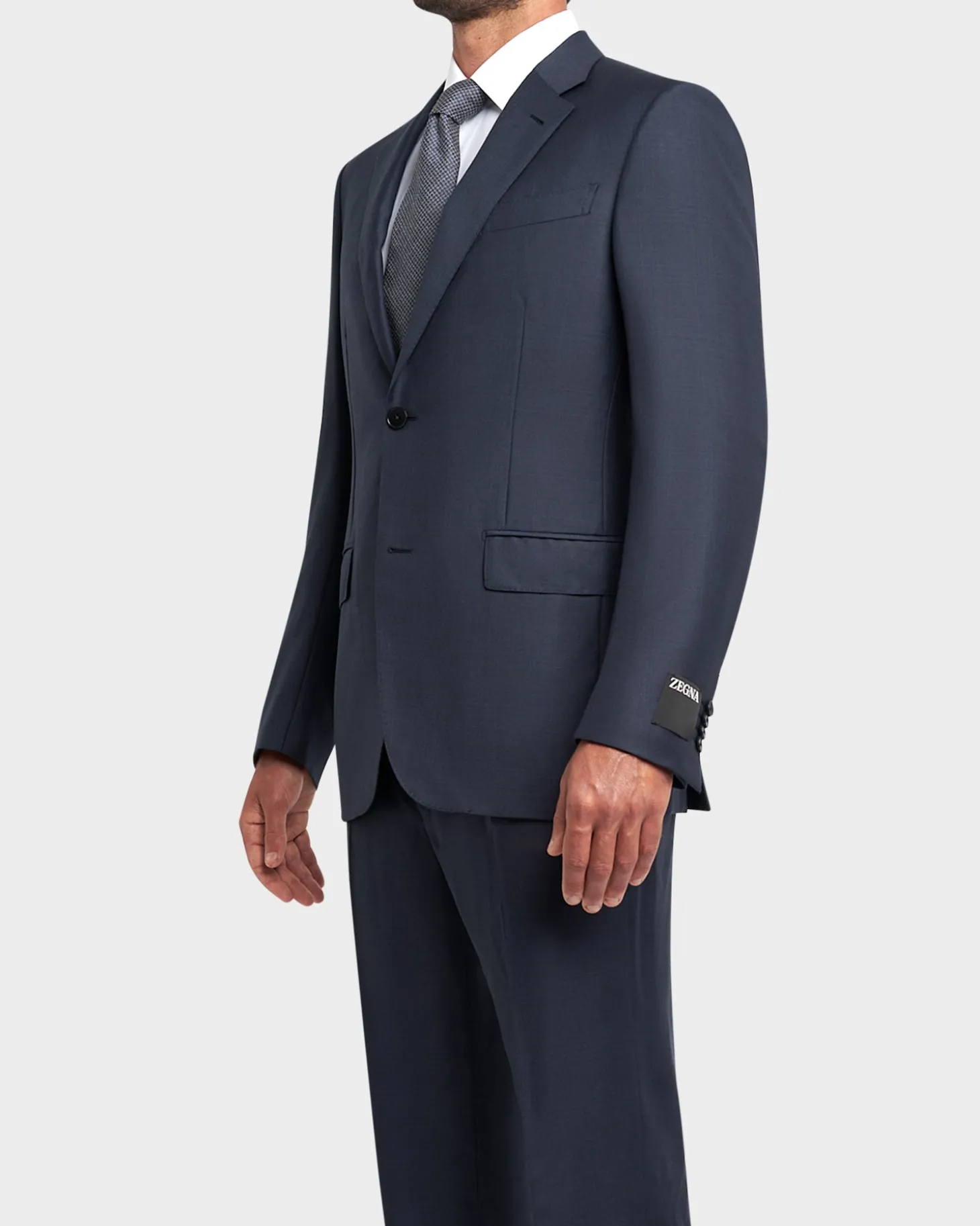 Navy Tonal Prince Of Wales Check Wool Suit