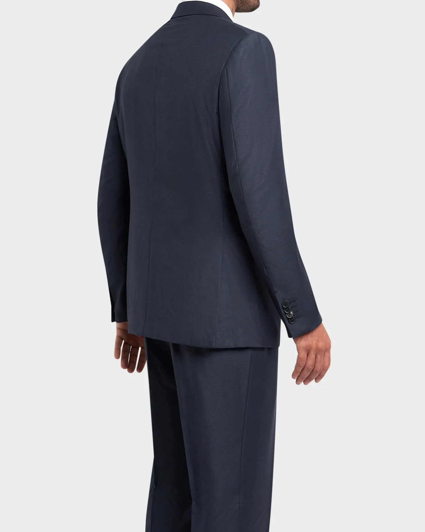 Navy Tonal Prince Of Wales Check Wool Suit