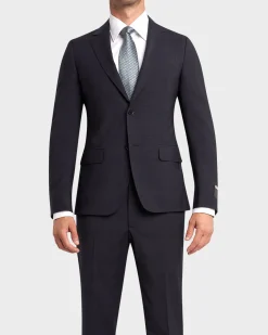 Navy With Beige Overcheck Drop 8 Suit