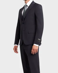 Navy With Beige Overcheck Drop 8 Suit
