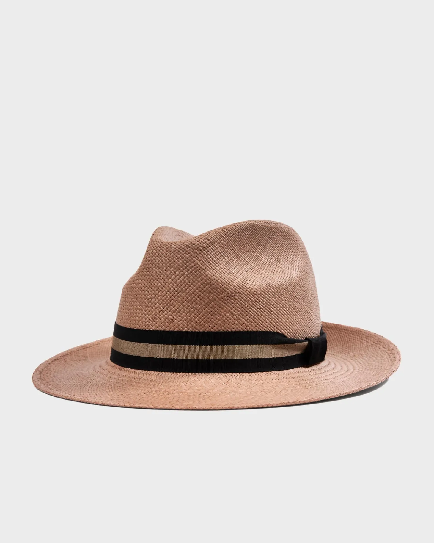 New Fedora Tan Black Stripe Ribbon Panama Hat