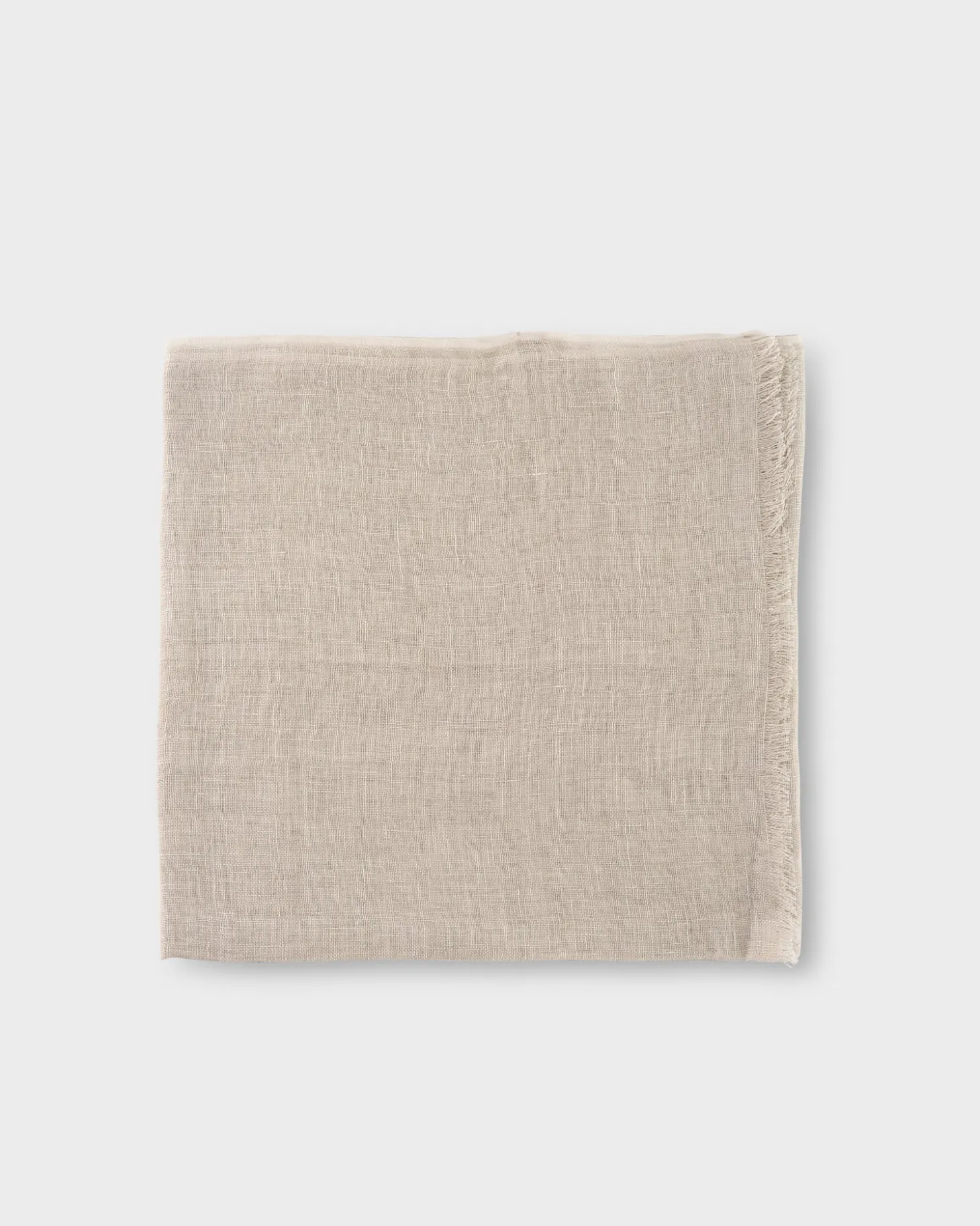 Oatmel Linen Frayed Edge Scarf