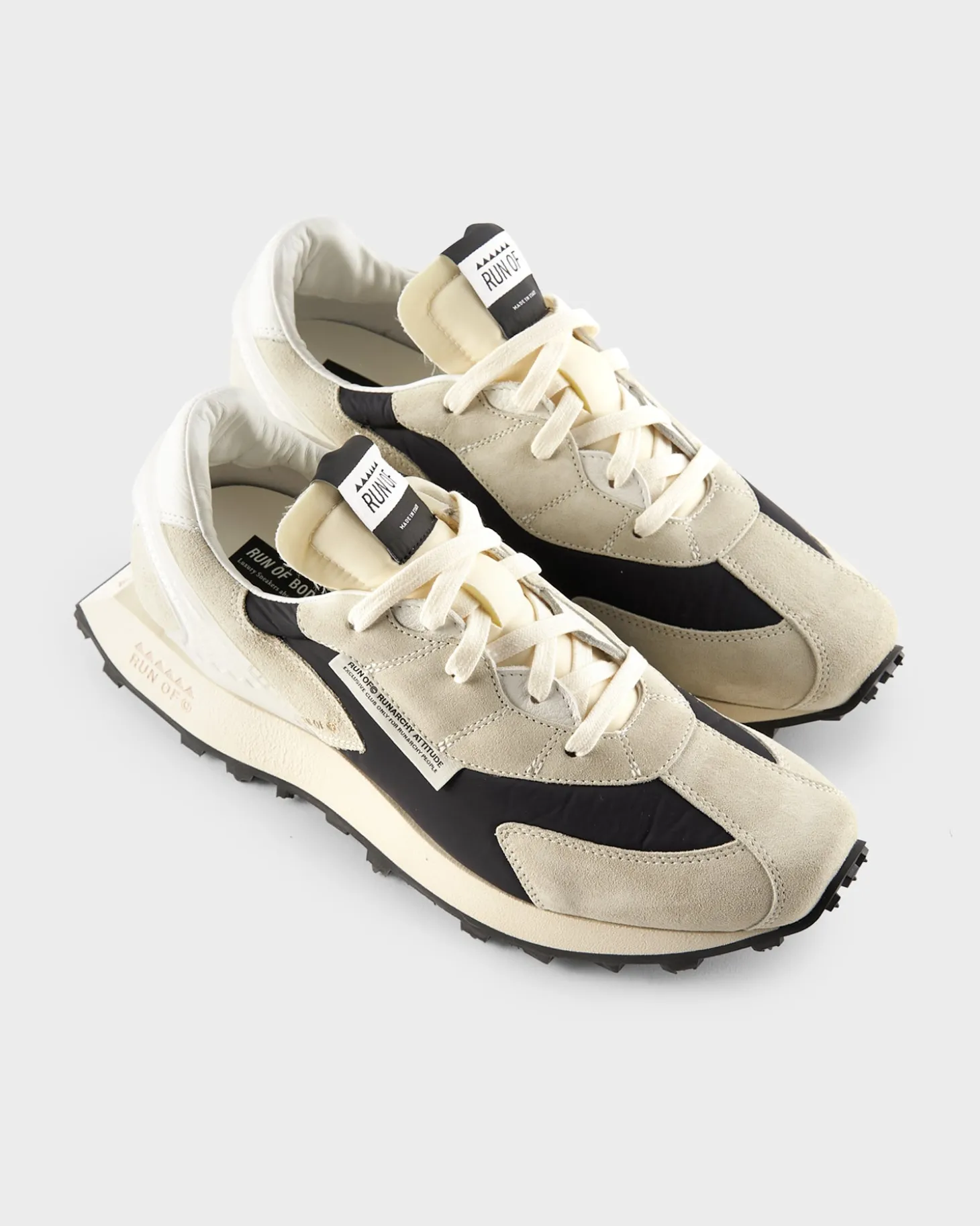 Off White And Black Bodrum Sneakers