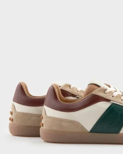 Off White Blue Brown Tabs Sneakers