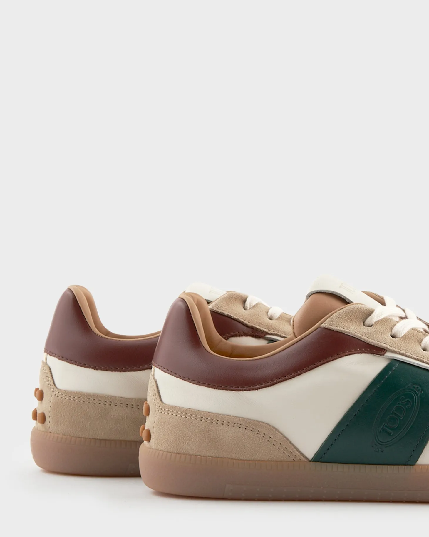 Off White Blue Brown Tabs Sneakers