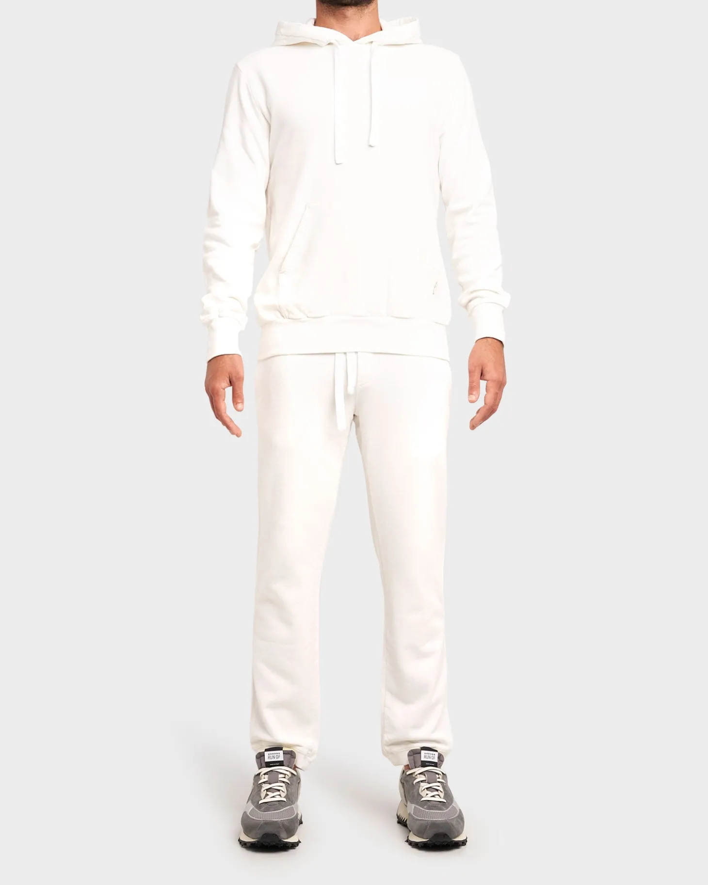 Off White Cotton Cashmere Hoodie
