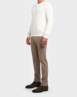 Off-White Ribbed Cashmere Sweater
