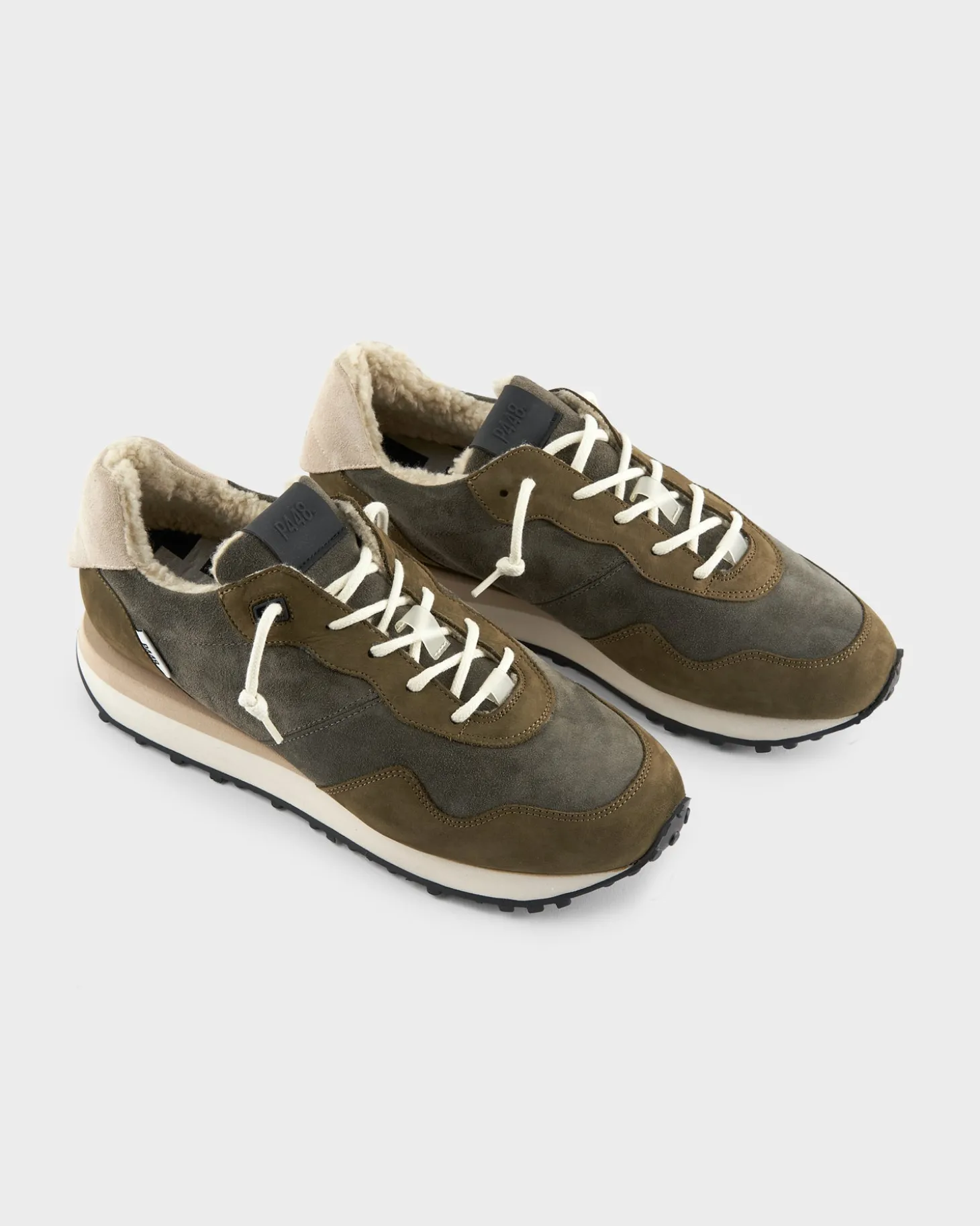 Olive Cancun Shearling Sneakers