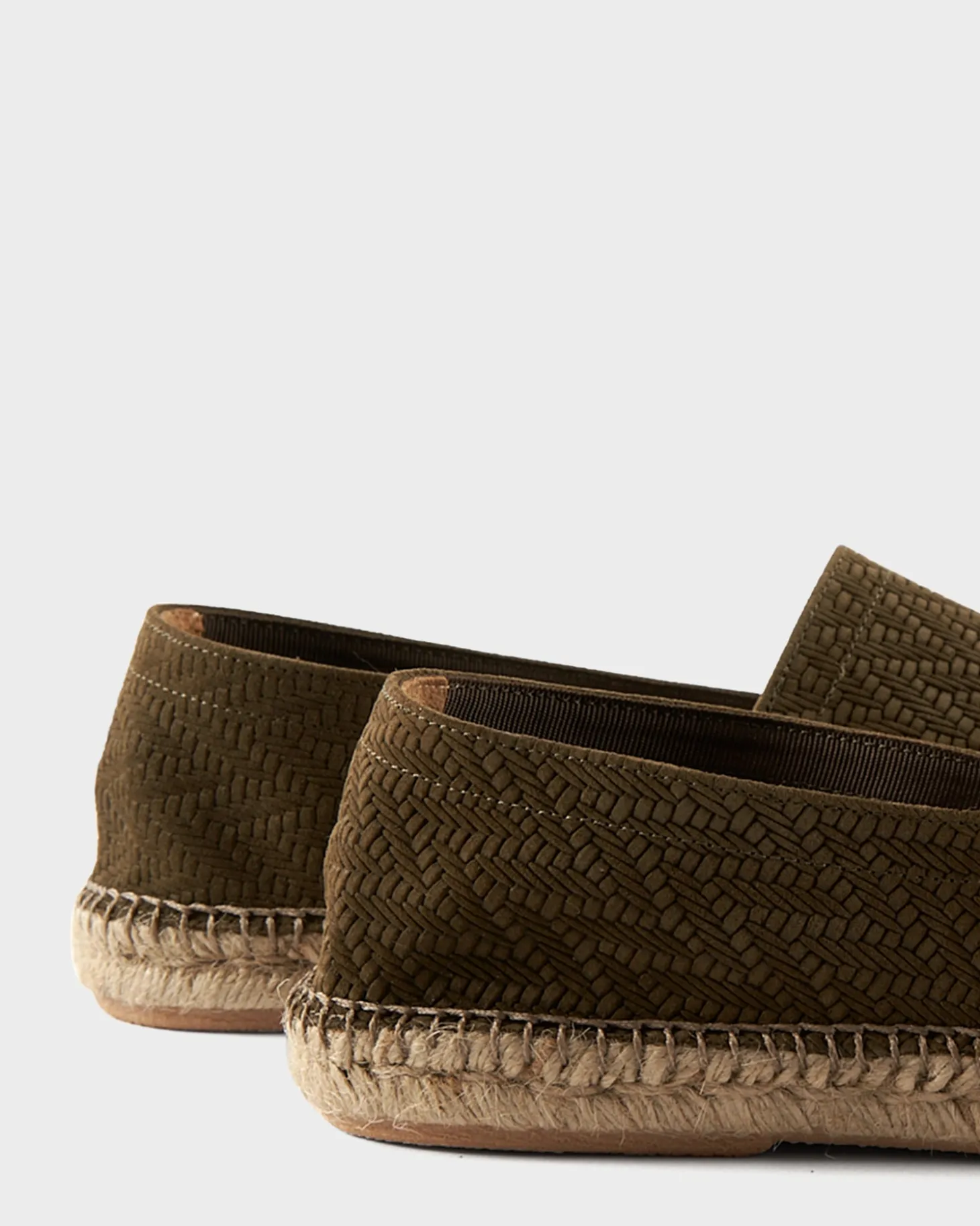 Olive Intreccio Suede Espadrilles