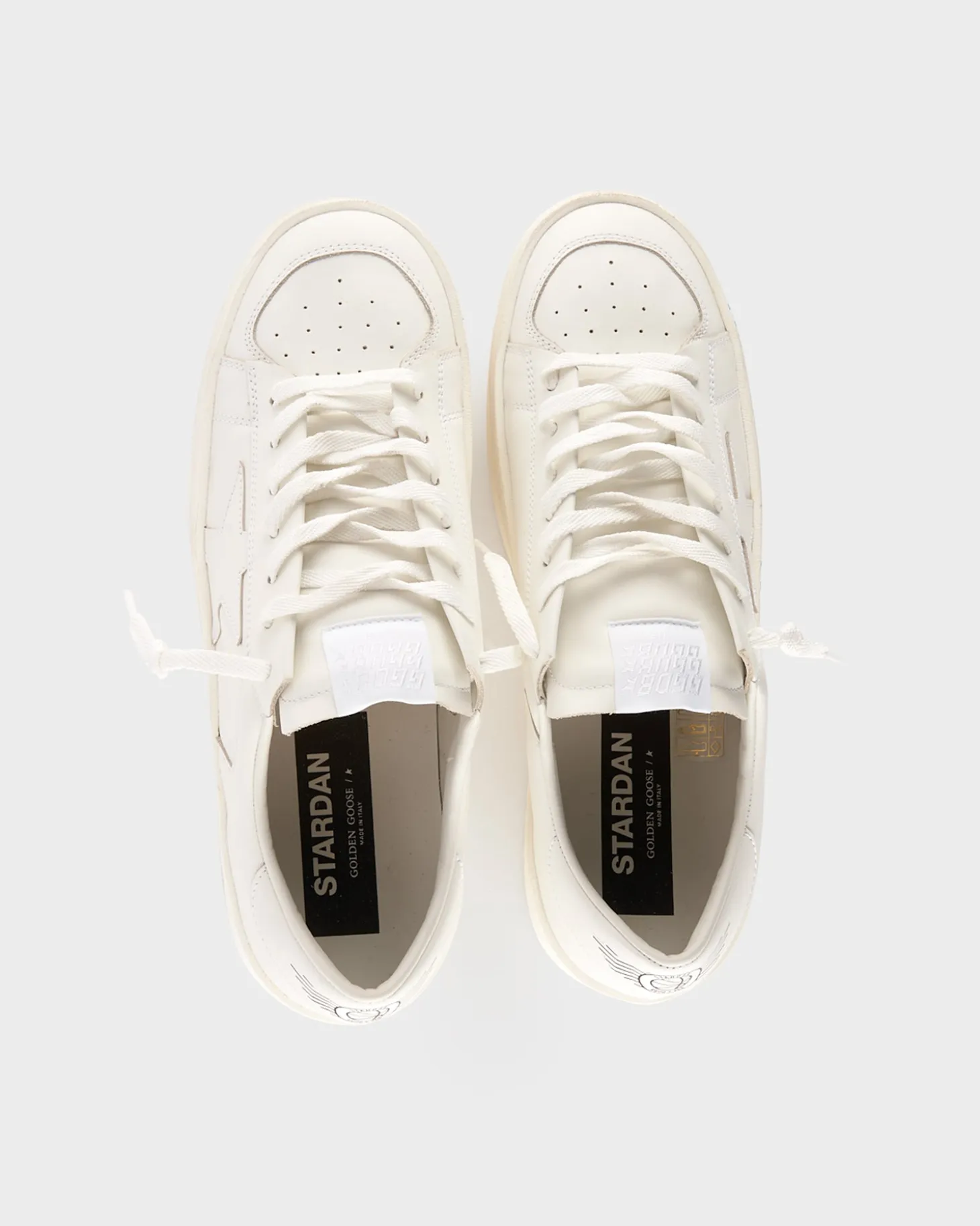 Optic White Stardan Leather Sneakers