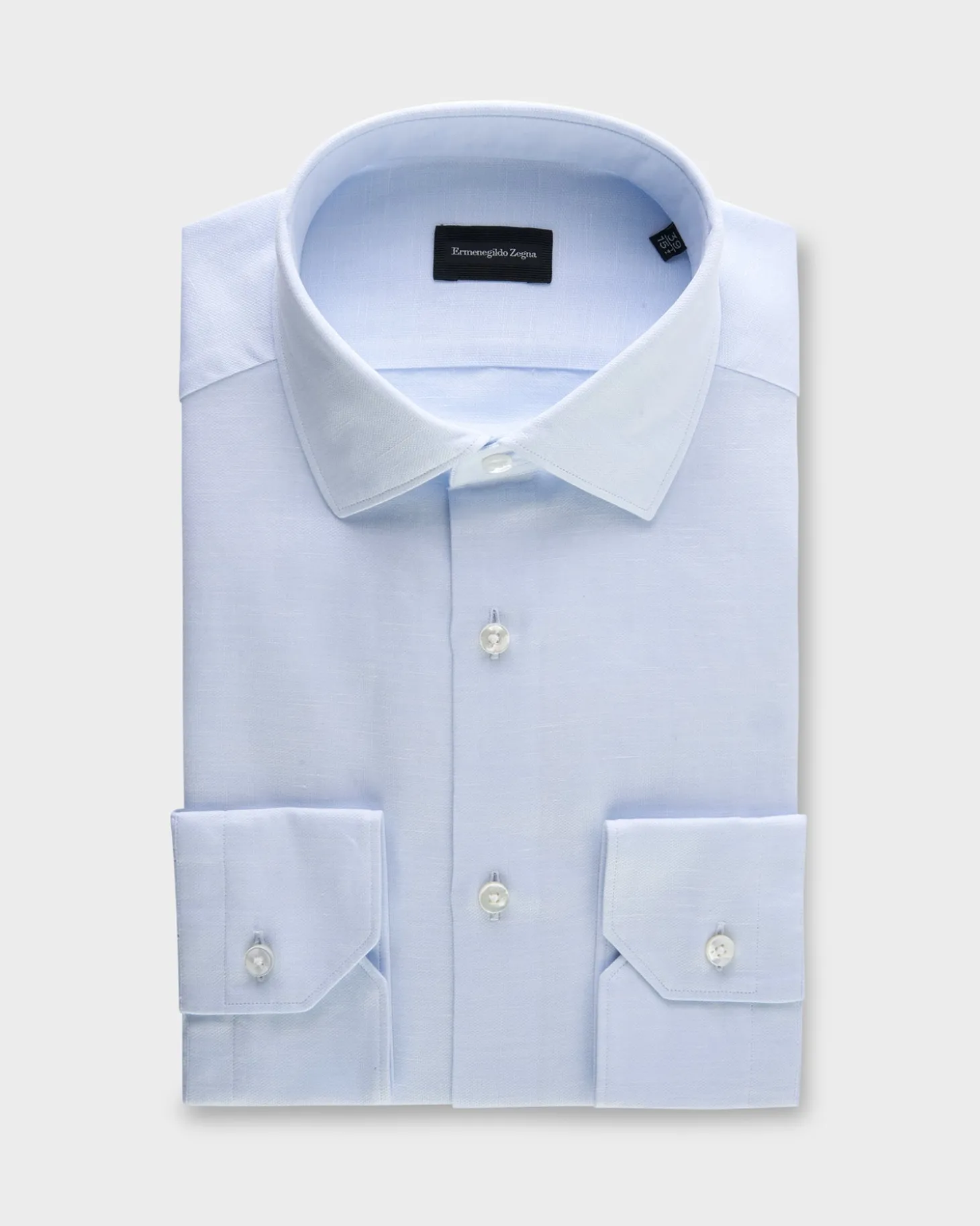 Pale Blue Cotton Linen Shirt
