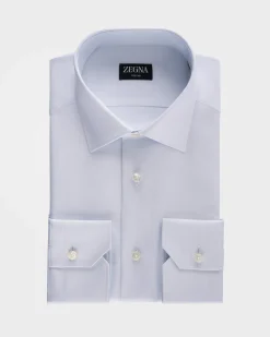 Pale Blue Trecapi Cotton Shirt