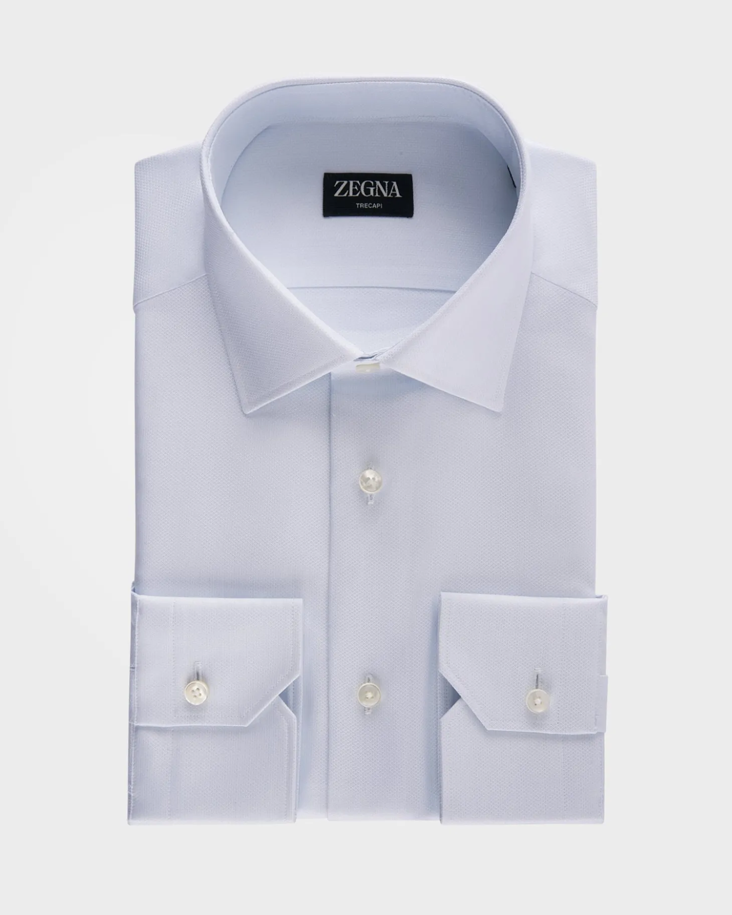 Pale Blue Trecapi Cotton Shirt