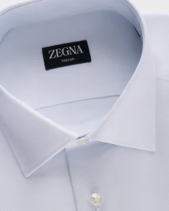 Pale Blue Trecapi Cotton Shirt