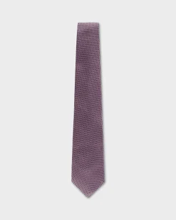 Pink And Black Jacquard Texture Silk Tie