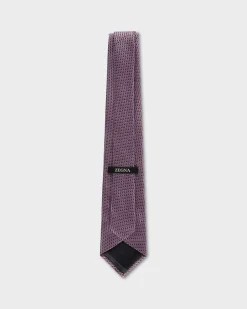 Pink And Black Jacquard Texture Silk Tie