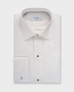 Plisse White Dinner Shirt