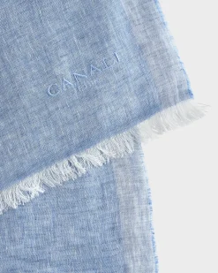 Powder Blue Linen Scarf