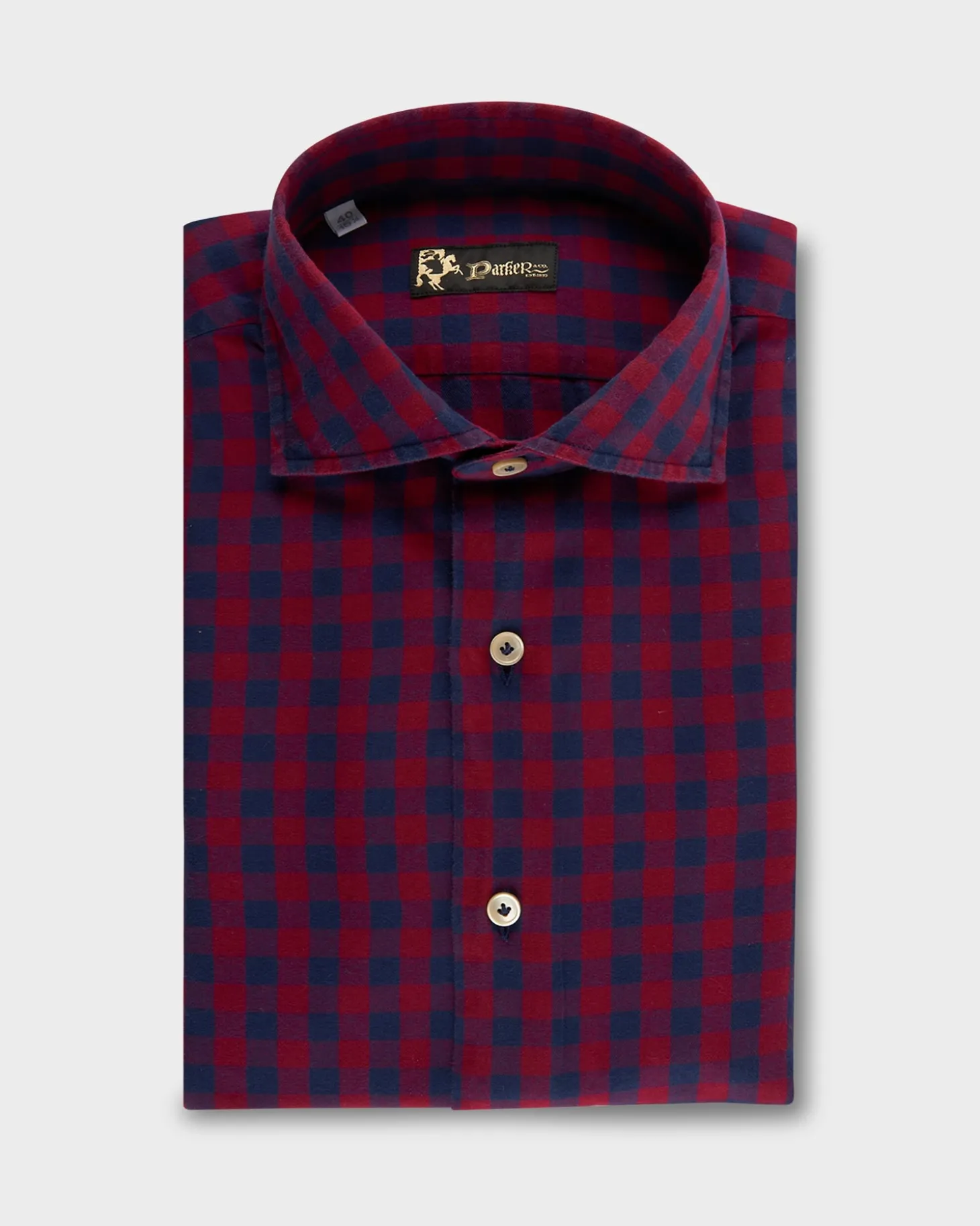 Red And Blue Cotton Flannel Check Shirt