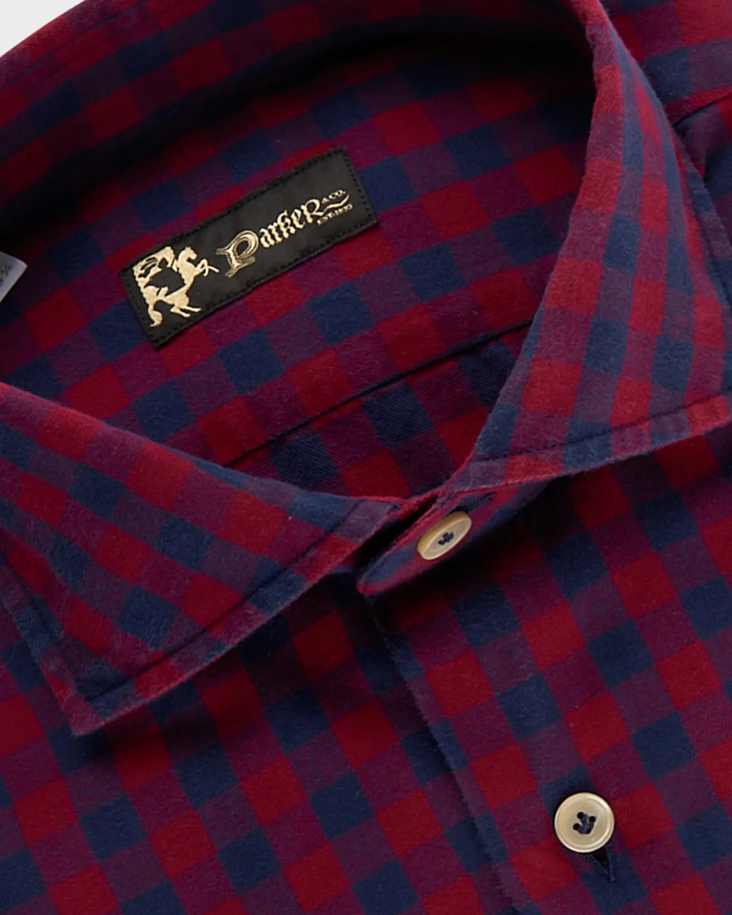 Red And Blue Cotton Flannel Check Shirt