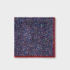 Red And Blue Floral Pocket Square