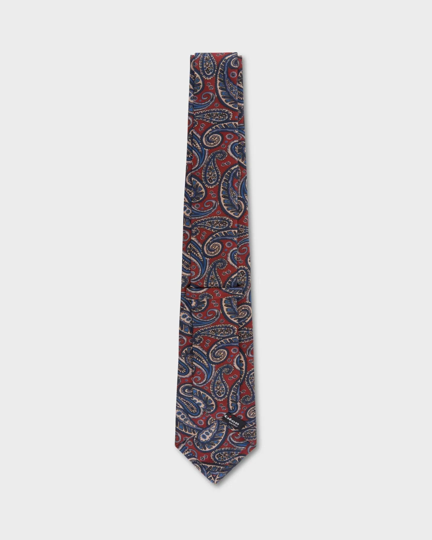 Red With Blue And Gold Paisley Tie
