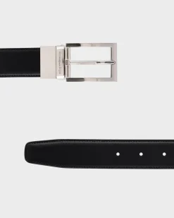 Reversible Silver Buckle Belt