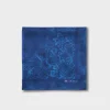 Royal Blue Paisley Silk Pocket Square