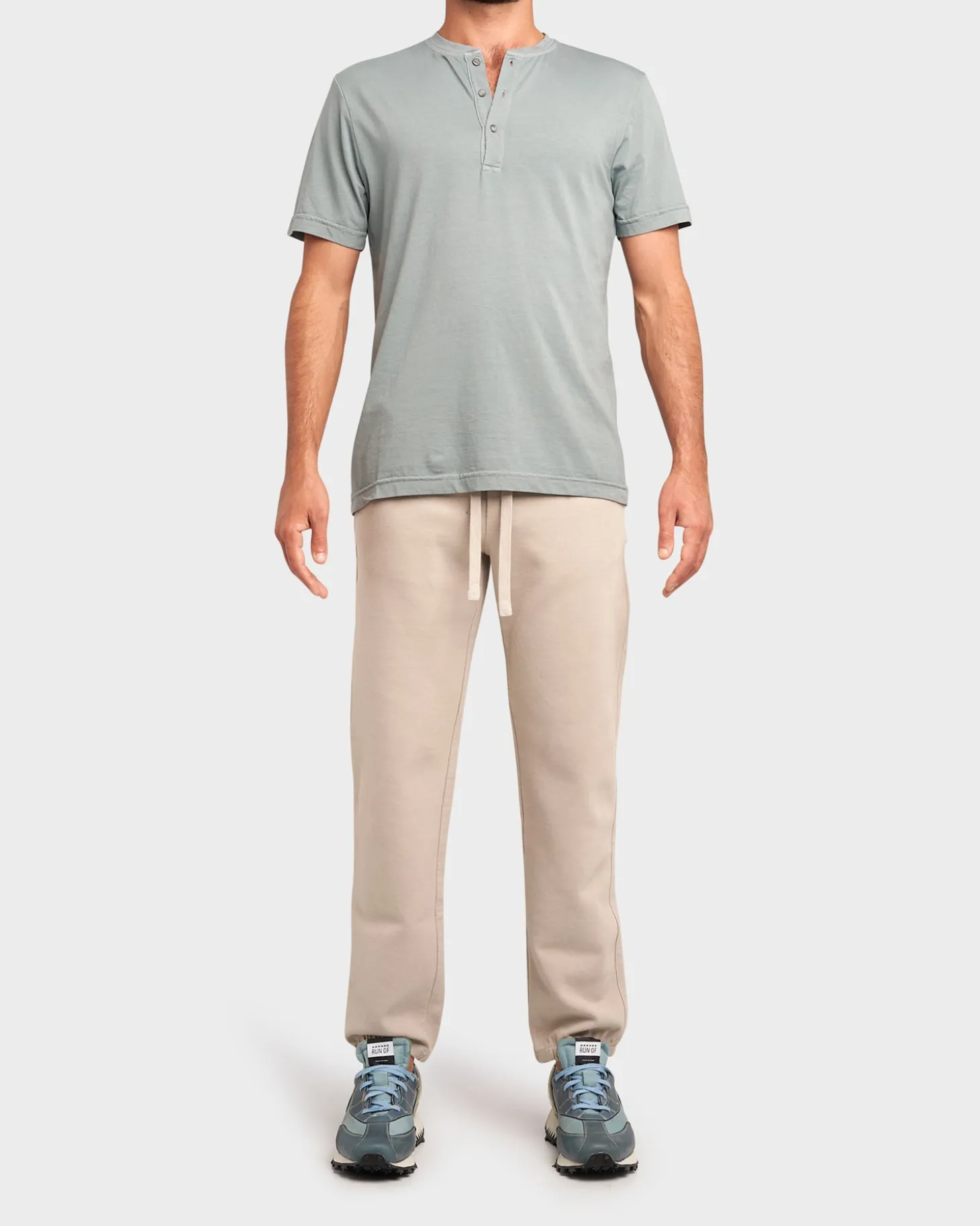 Sea Green Cotton Buttoned T-Shirt