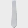 Silver Microtexture Silk Tie