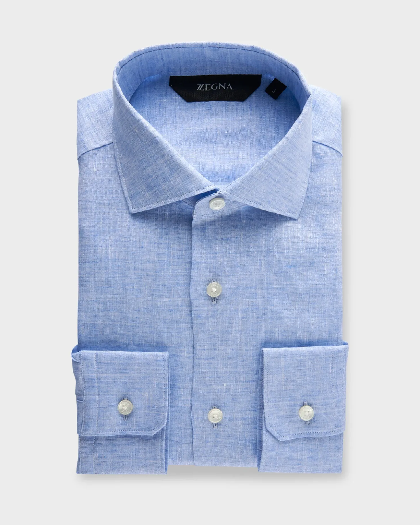 Sky Blue Pure Linen Shirt
