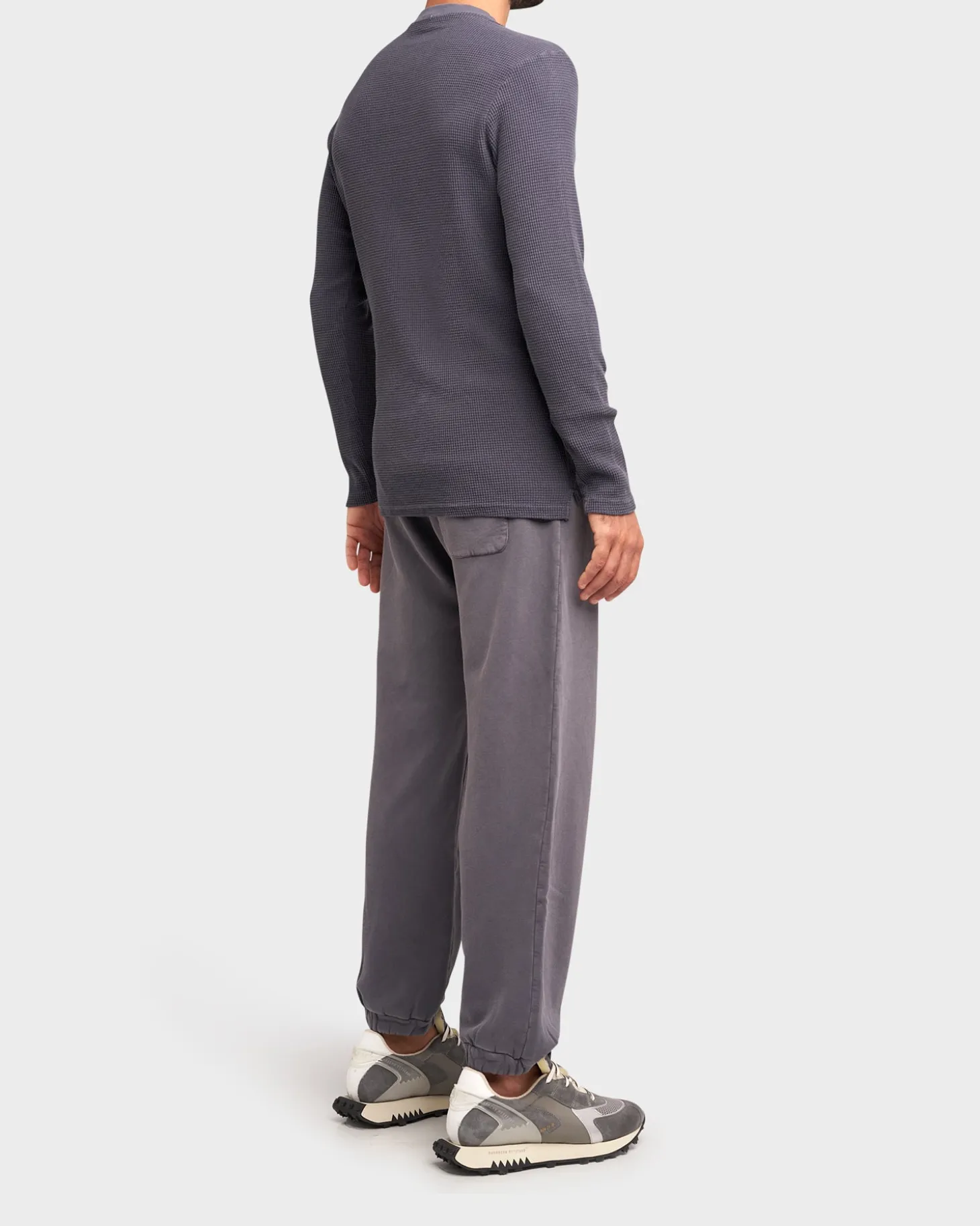 Slate Grey Cotton Waffle Sweater