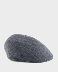 Steel Wool Herringbone Baker Boy Cap