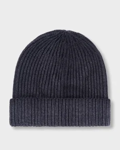 Steele Blue Wool Beanie