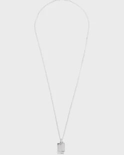 Sterling Silver Gudo Rectangular Necklace