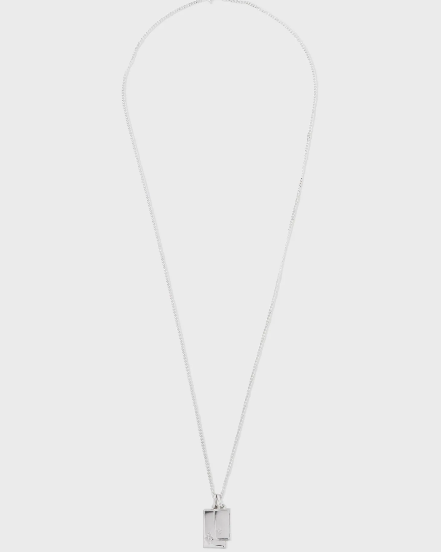 Sterling Silver Gudo Rectangular Necklace