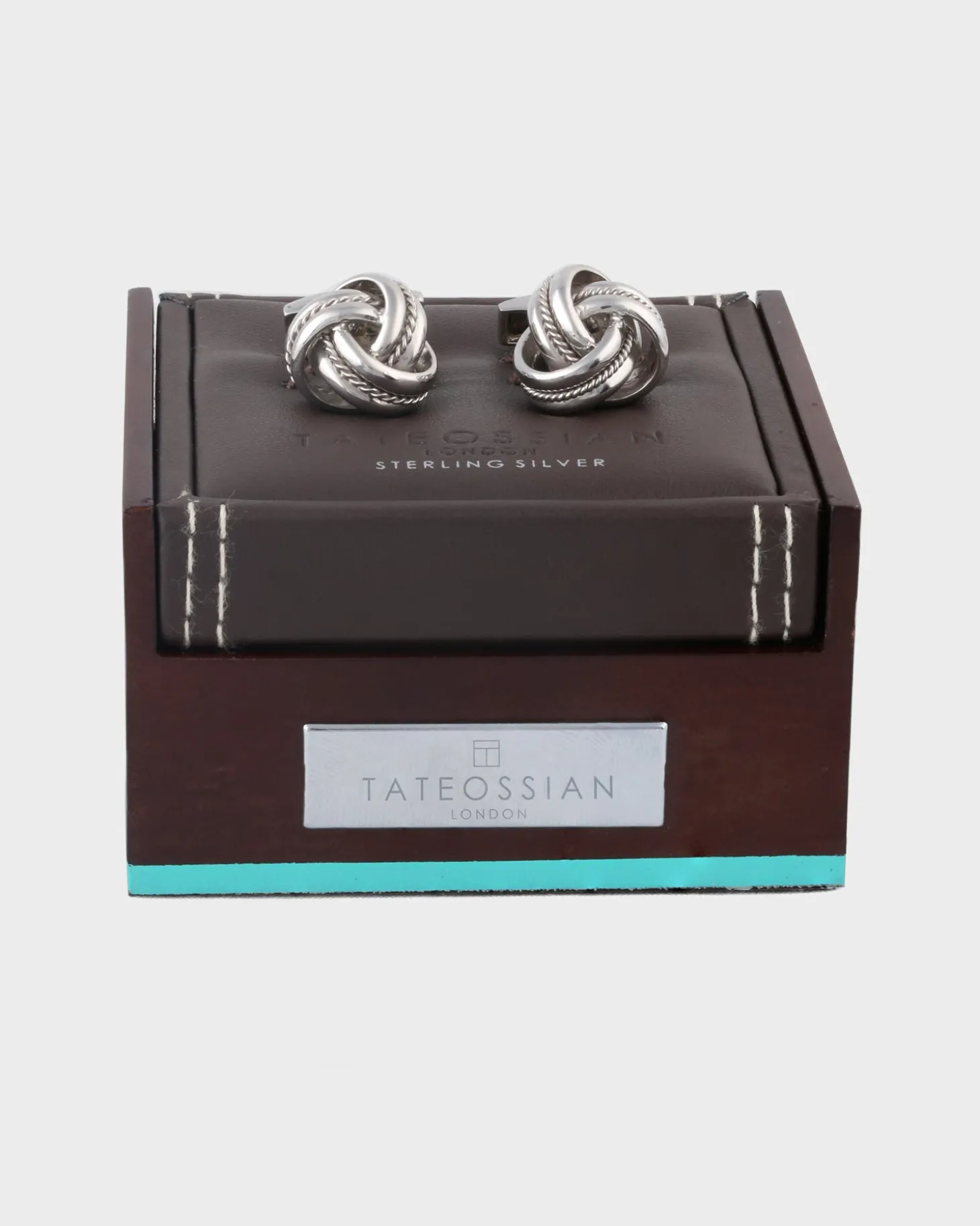 Sterling Silver Royal Cable Knot Cufflinks