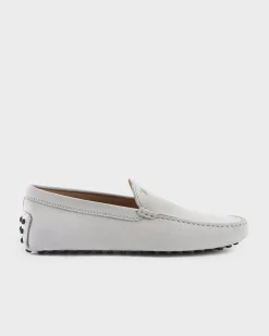 Stone Grey Gommino Nubuck Driving Shoes