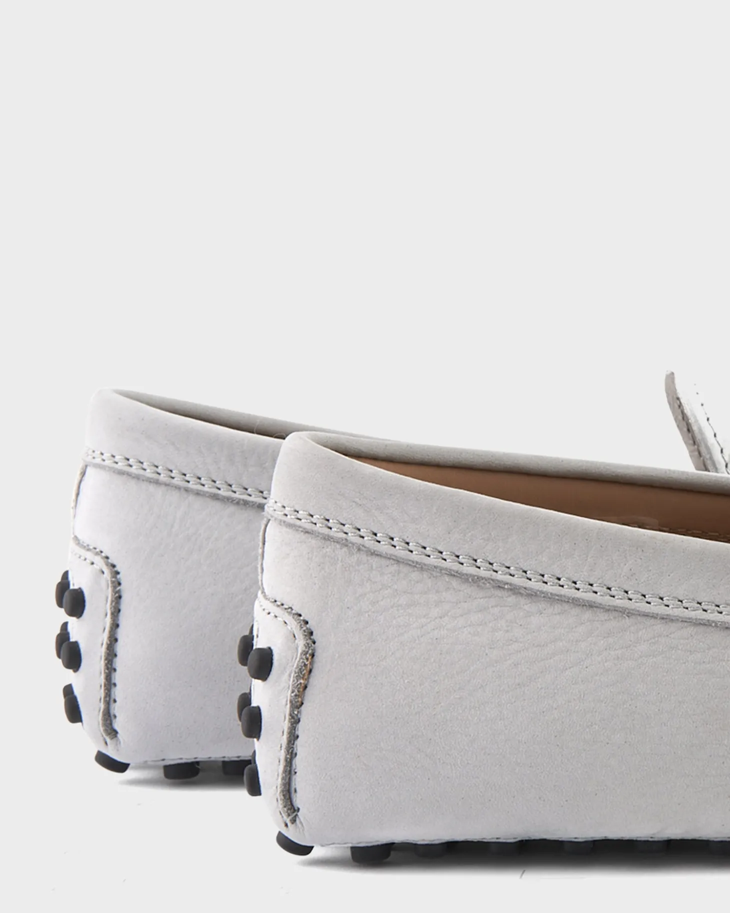 Stone Grey Gommino Nubuck Driving Shoes