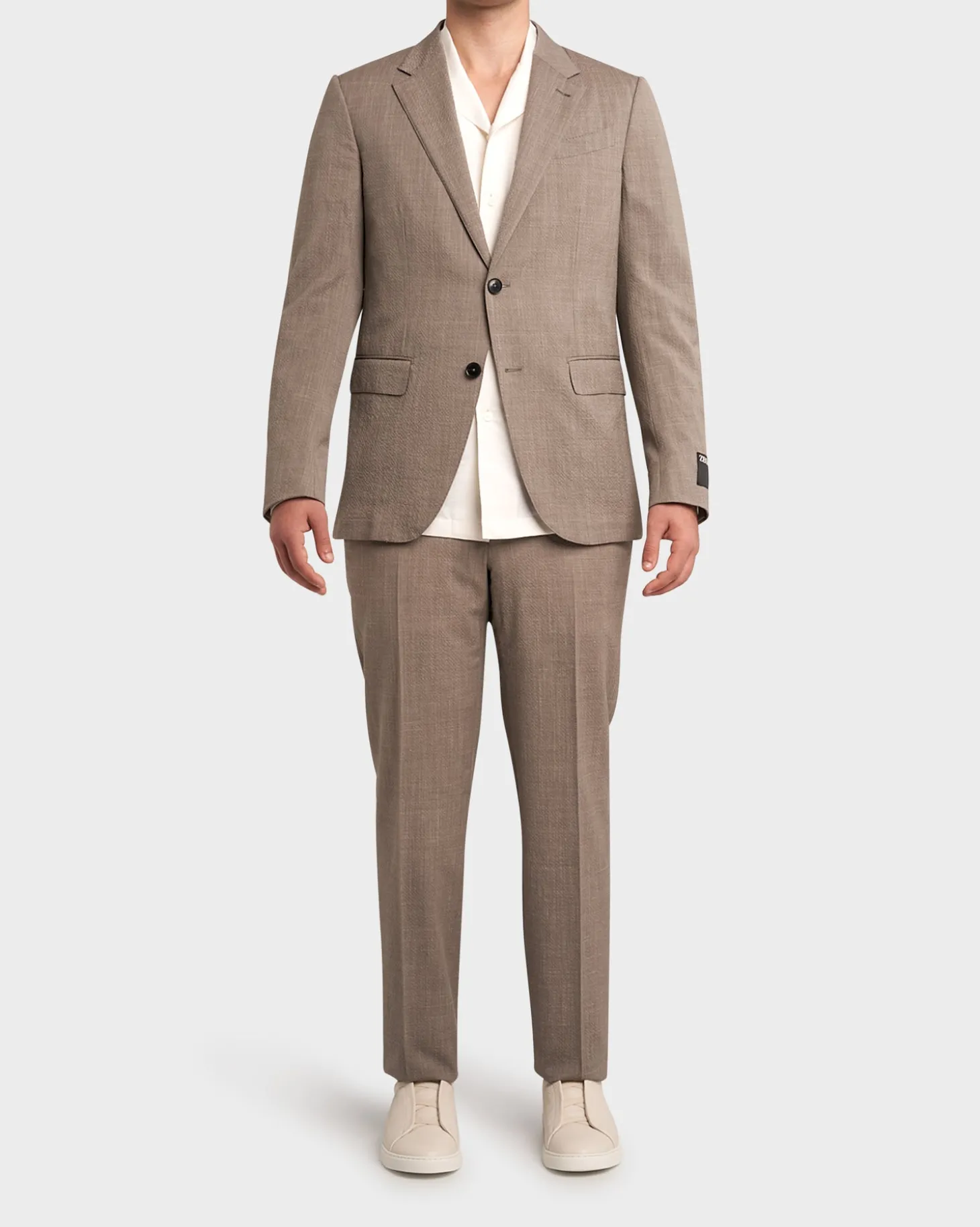 Stone Trofeo Seersucker Wool Silk Linen Suit
